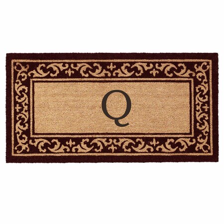 Monogram Door Mat, Black, Natural, 36 in W x 72 in L